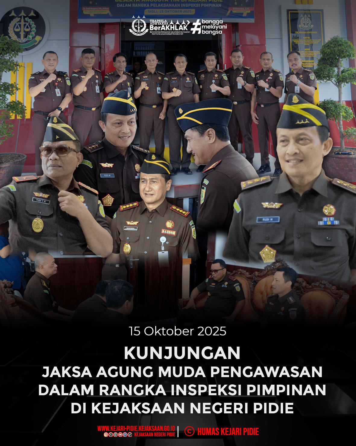 Kunjungan kerja dari Jaksa Agung Muda Pengawasan Kejaksaan Republik Indonesia di Kejaksaan Negeri Pidie 1 Feed 15.3 Okt 2025