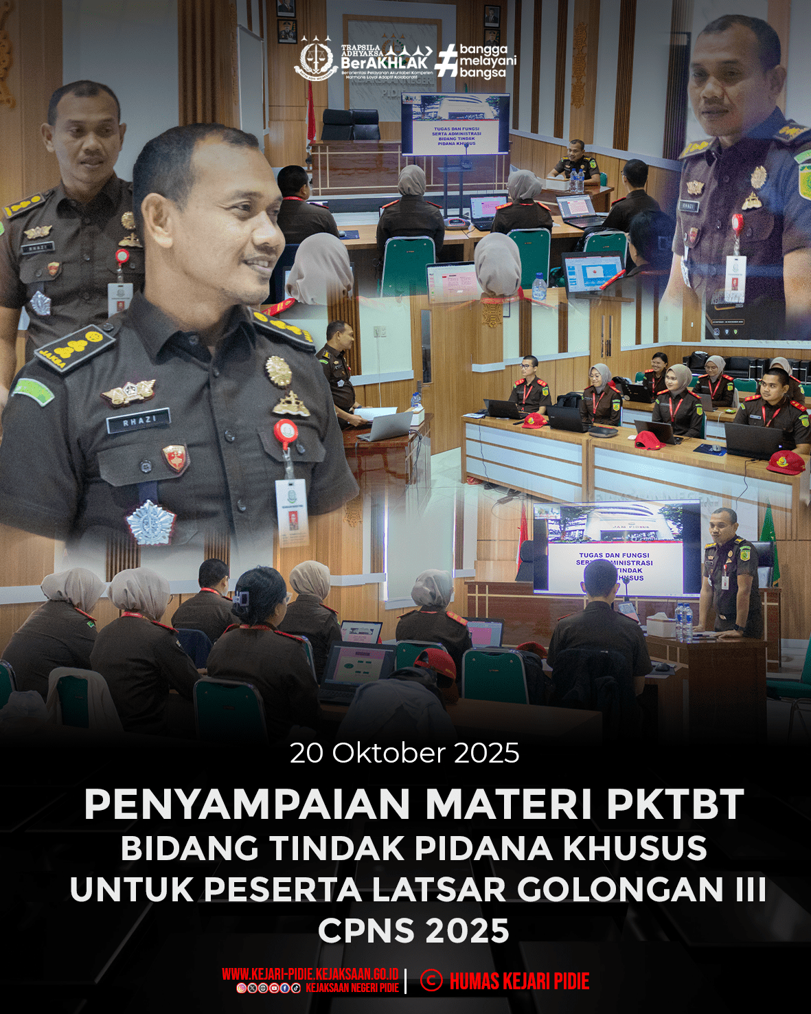 Kasi Pidsus memberikan pembekalan PKTBT Bidang Pidsus kepada peserta Latsar CPNS Golongan III Tahun 2025 1 Feed 20.3 Okt 2025