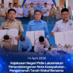 Kejari Pidie Laksanakan Kesepakatan Penandatanganan Nota Kesepakatan Pengamanan Tanah Wakaf Kemenag dan Kantah Kabupaten Pidie