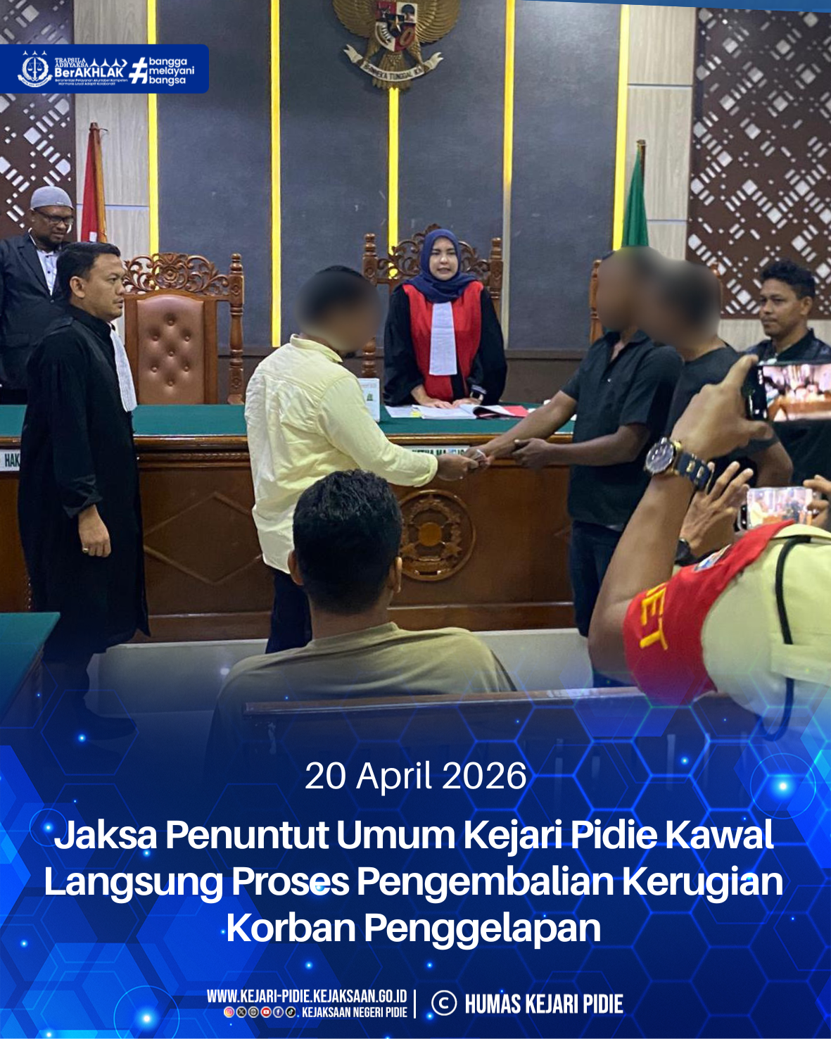 Legal proceedings involving restitution case