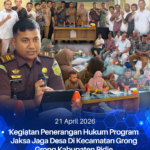 Kepala Subseksi I Bidang Intelijen Kejari Pidie Laksanakan Program Jaksa Jaga Desa di Kecamatan Grong Grong
