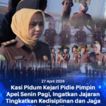 Kasi Pidum Pimpin Apel Senin Pagi
