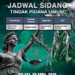 Agenda Tindak Pidana Umum – Selasa, 28 April 2026