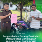 Bidang Pemulihan Aset dan Pengelolaan Barang Bukti Kejaksaan Negeri Pidie Laksanakan Pengembalian Barang Bukti Perkara Inkracht