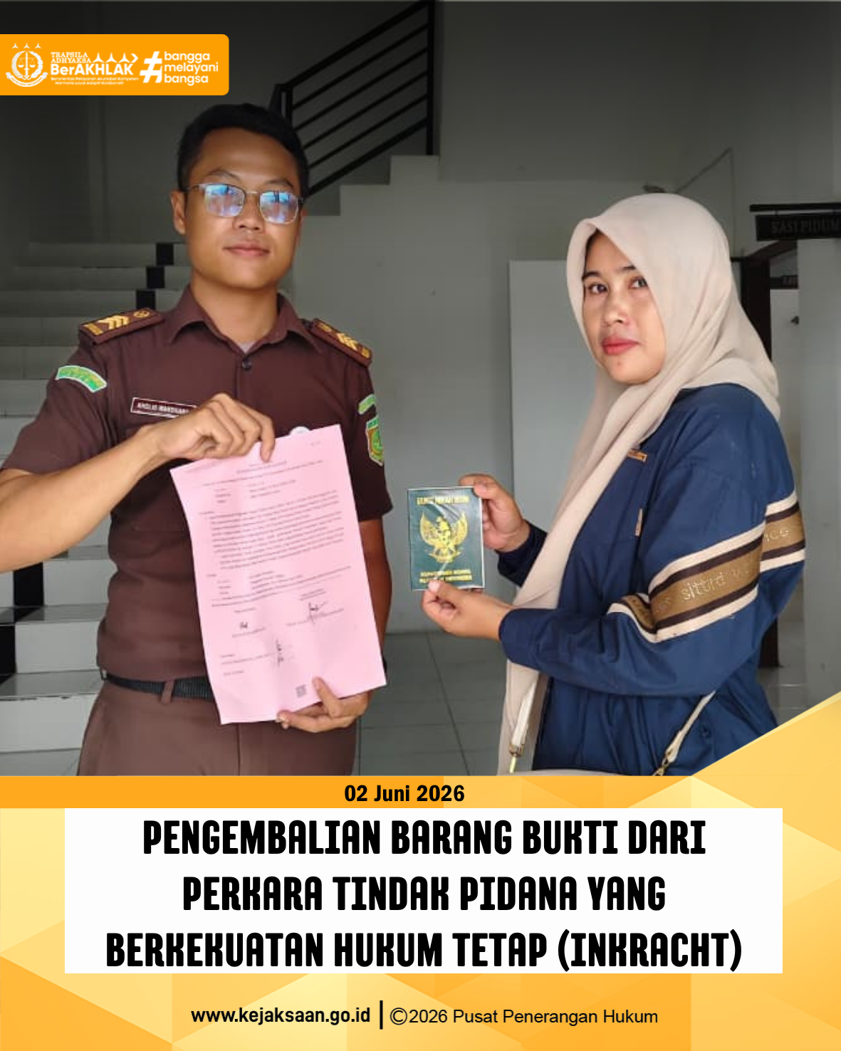 Pengembalian Barang bukti dari Perkara Tindak Pidana Yang berkekuatan Hukum Tetap 1 F