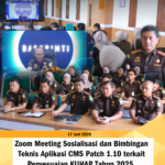 Zoom Meeting implementasi pembaruan Aplikasi Case Management System (CMS) versi terbaru
