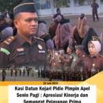 Kasi Datun Pimpin Apel Senin Pagi