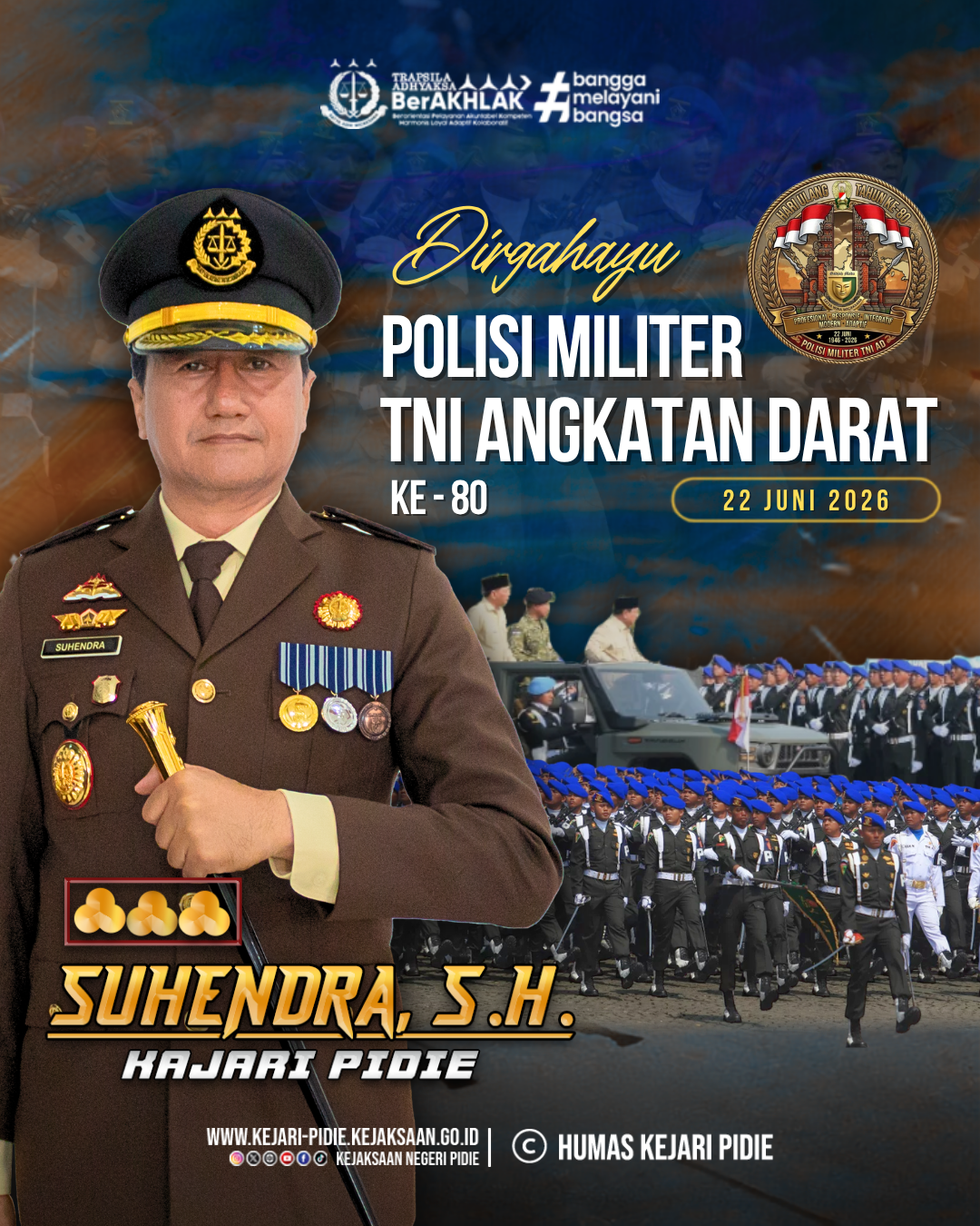 Dirgahayu Polisi Militer TNI Angkatan Darat Ke 80 1 Feed 22.4.2 Juni 2026