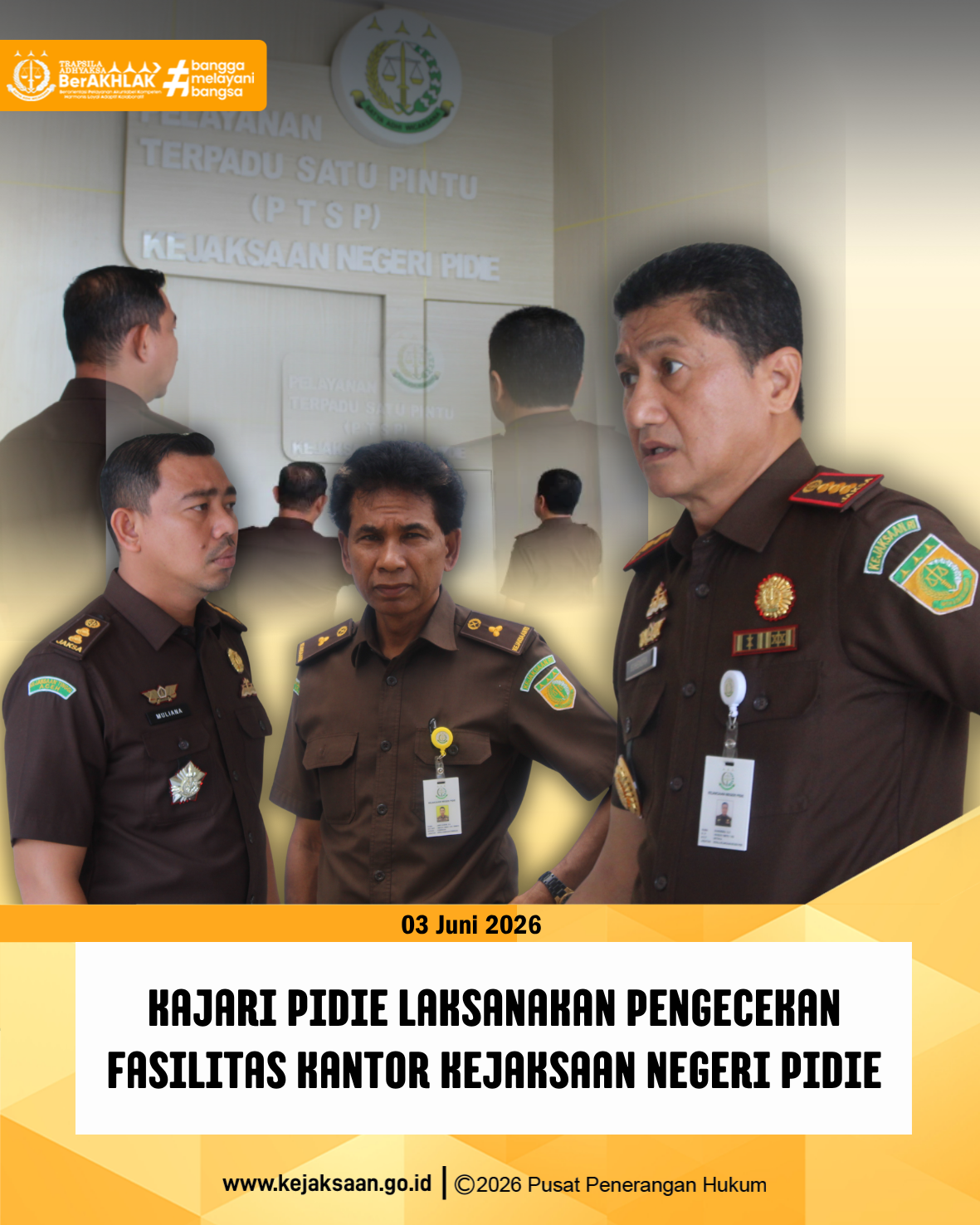 Kajari Pidie Laksanakan Pengecekan Fasilitas Kantor Kejari Pidie 1 Feed 3.3 Juni 2026