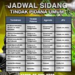 Agenda Tindak Pidana Umum – Kamis, 25 Juni 2026