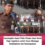 Kasubagbin Kejari Pidie Pimpin Apel Senin Pagi