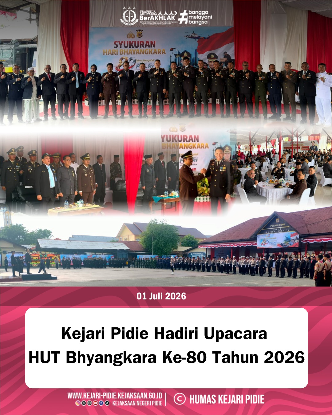 Upacara Hari Ulang Tahun Bhayangkara ke-80 yang dilaksanakan di Lapangan Apel Mapolres Pidie 1 SnapInsta.to 731187518 18210700561344261 9155456150864402941 n